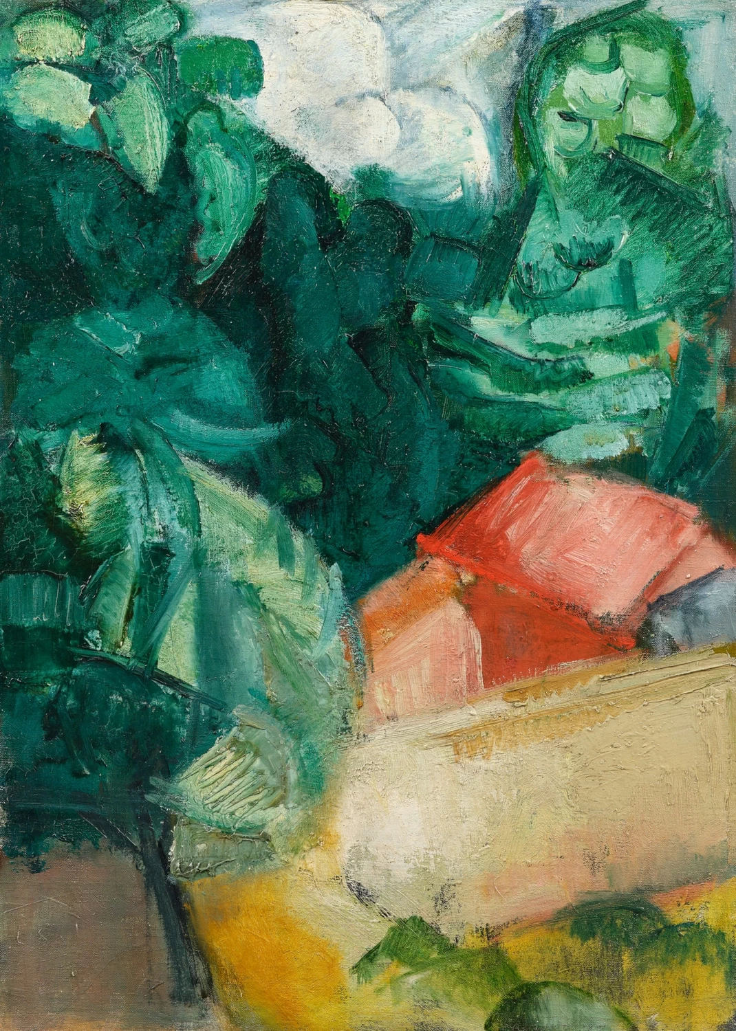 Paesaggio con tetti rossi, 1913